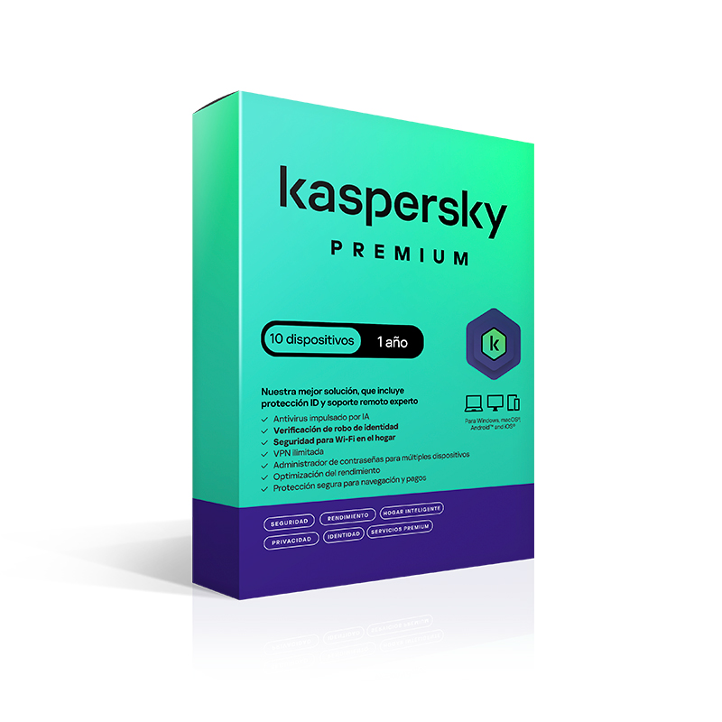 Kaspersky Premium · 10 PC · 1 año