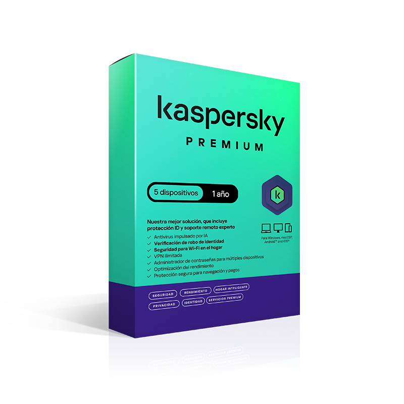 Kaspersky Premium · 5 PC · 1 año