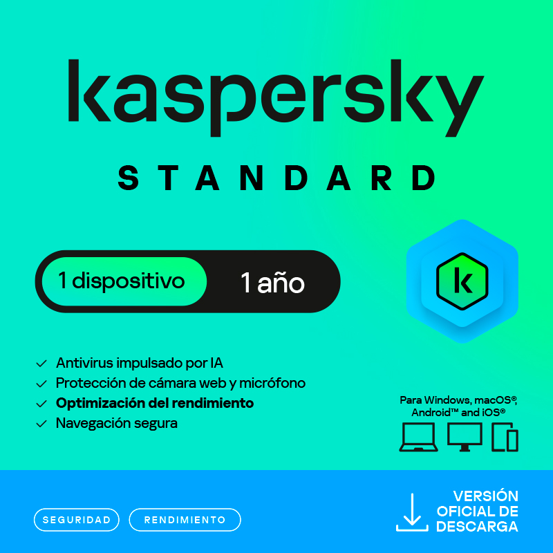 Kaspersky Standard · 1 PC · 1 año · Virtual