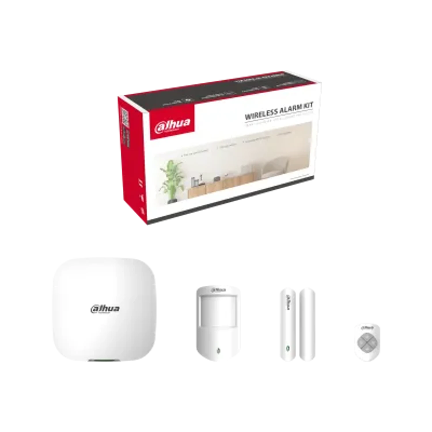 KIT DE ALARMA INALAMBRICA 433 MHZ CON HUB, WIFI/ETHERNET/4G, DOBLE SIM, 150 PERIFERICOS, SOS Y VIDEO LINK