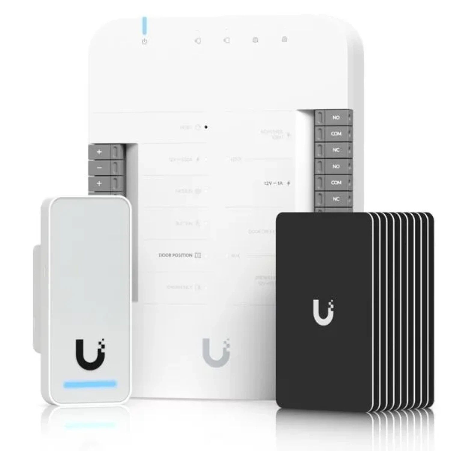Kit de Inicio Gen2 Profesional para 1 puerta, (1) Lector NFC con pantalla táctil, audio 2 vías y cámara / (1) Lector NFC y de movimiento UA-G2 /Hub para conexiones para controlar una puerta