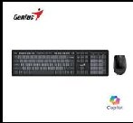 Kit teclado y mouse Genius inalámbrico KM-8200 AI Copilot multimedia en español · Negro/gris