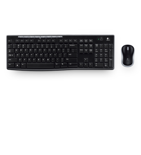Kit teclado y mouse Logitech MK270 inalámbrico USB · Negro