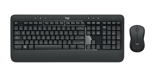 Kit teclado y mouse Logitech MK540 inalámbrico USB en español · Negro