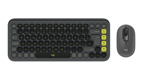 Kit teclado y mouse Logitech POP Icon Bluetooth/inalámbrico con tecla Copilot en español · Grafito
