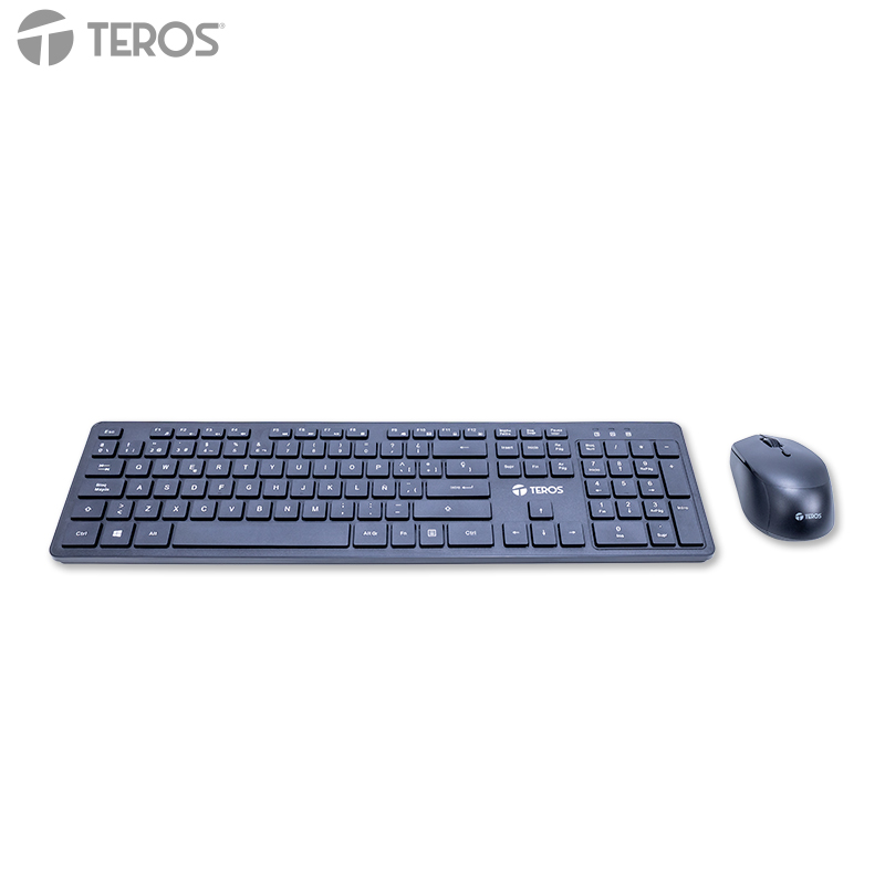 Kit teclado y mouse inalámbrico Teros TE-5013S · 2.4 GHz · 105 teclas · Español
