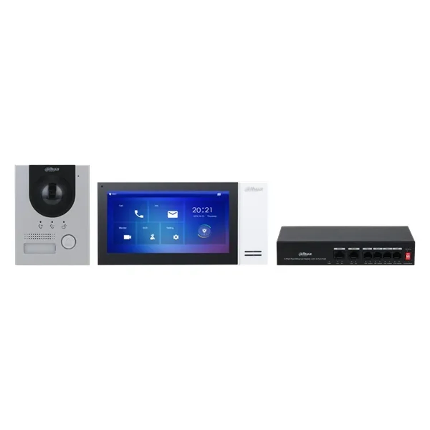 KIT VIDEOPORTERO IP 2MP + MONITOR 7" TÁCTIL (POE, IP65/IK07, WDR 120DB)