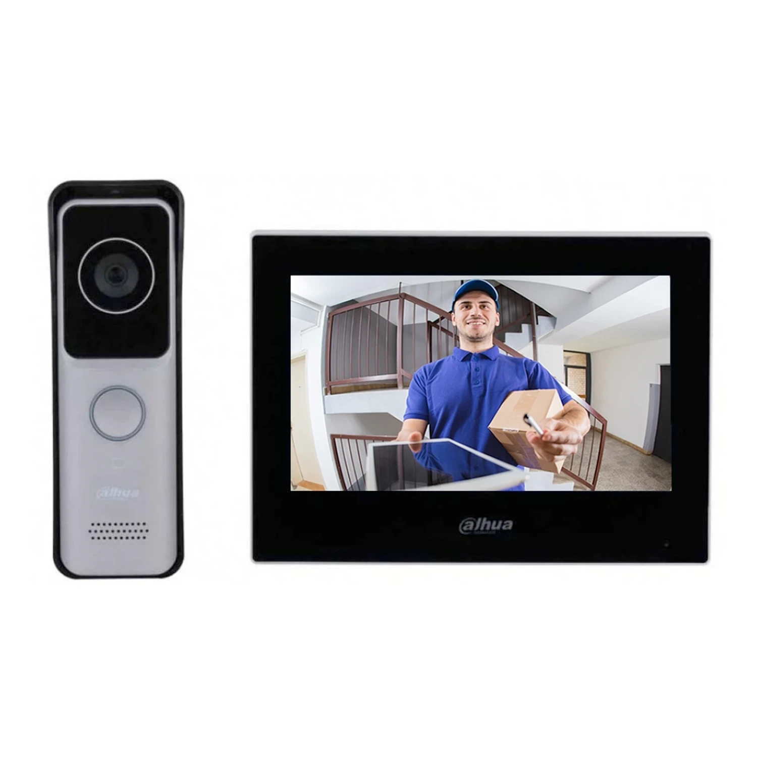 KIT VIDEOPORTERO IP WIFI 2MP + MONITOR 7" TÁCTIL (POE, WDR 120DB)