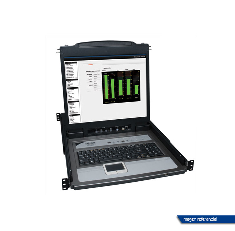 Consola KVM Tripp Lite B020-U08-19-K · LCD 19" · 8 puertos · Rack 1U