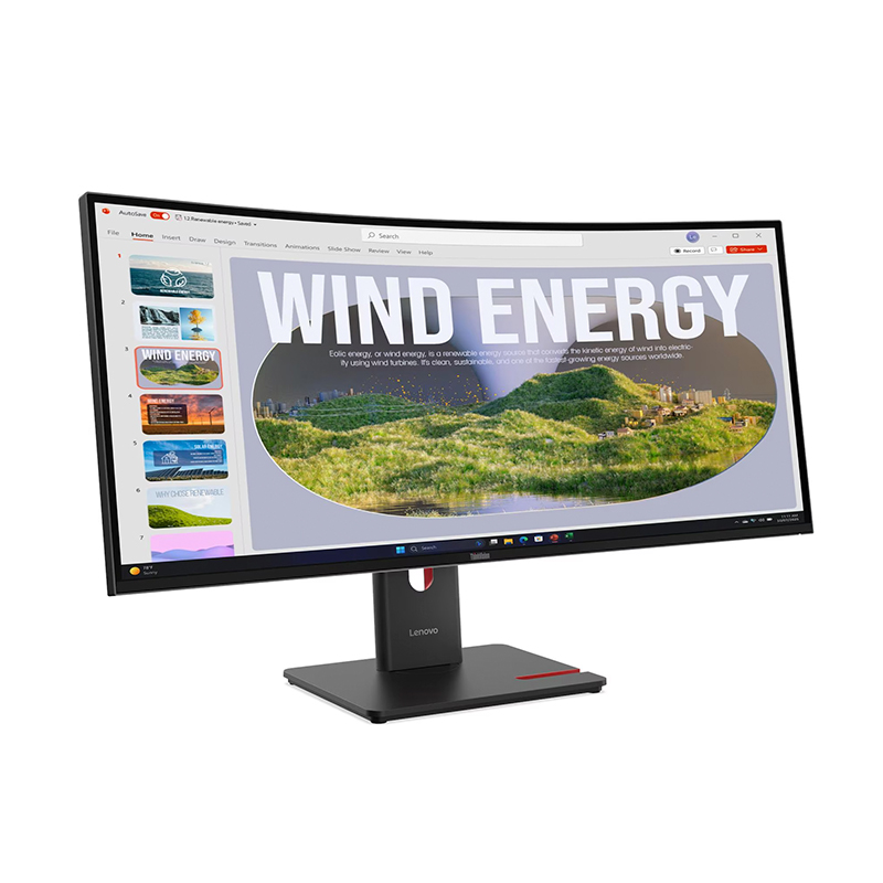 Monitor curvo Lenovo ThinkVision T34wd-40 34" · WQHD VA · 120 Hz · USB-C