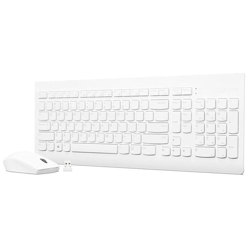 Kit de teclado y mouse inalámbrico Lenovo 510 · Blanco
