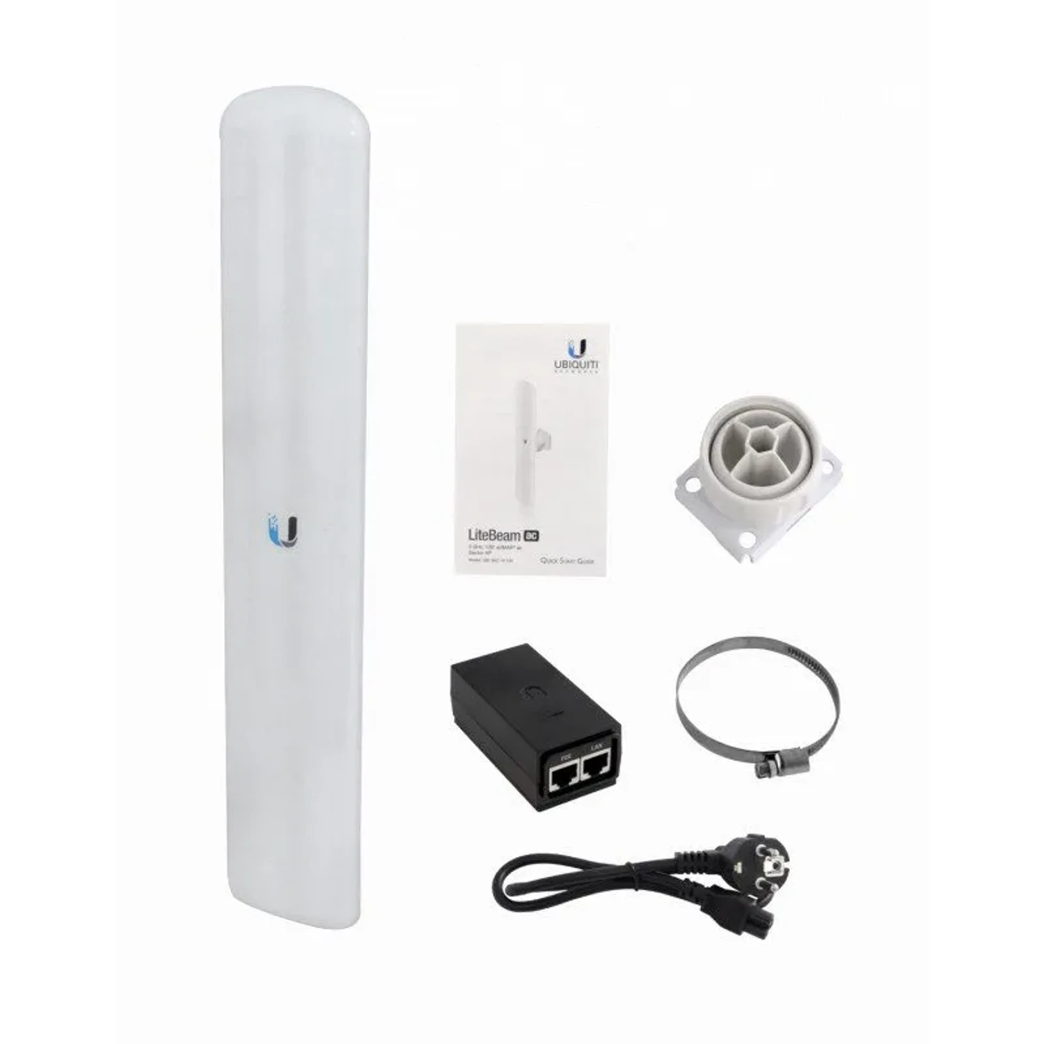 LITEBEAM SECTOR 5AC- AIRMAX 2X2 MIMO/ 5GHZ. 25DBM, 450 MBPS ANTENA SECTORIAL INTEGRADA 16DBI PARA PTP O PTMP INYECTOR POE 24V, 0.5A GIGA INCLUIDO 1 PUERTO ETHERNET 10/100/1000 MBPS