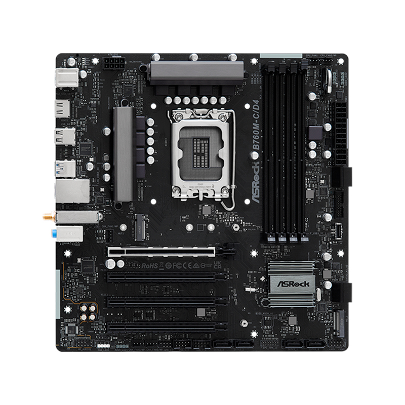 Placa madre ASRock B760M-C/D4 · LGA1700 · DDR4 · Micro ATX · OEM