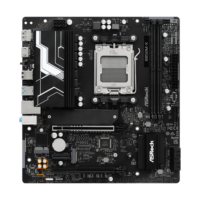 Placa madre ASRock B850M-X R2.0 · AM5 · DDR5 · Micro ATX