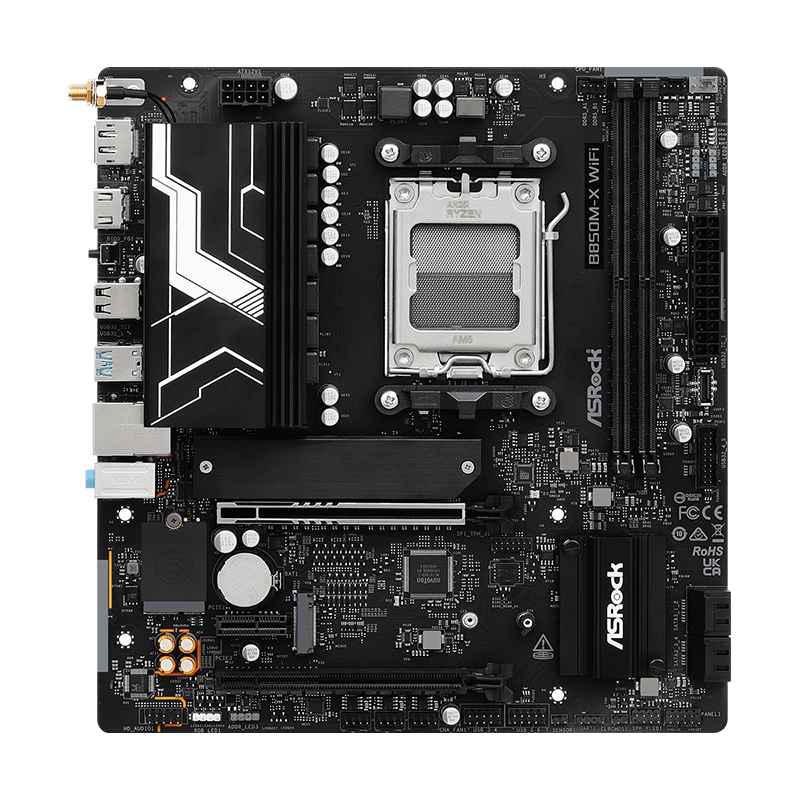 Placa madre ASRock B850M-X WiFi R2.0 · AM5 · DDR5 · Micro ATX