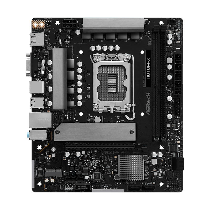 Placa madre ASRock H810M-X · LGA 1851 · DDR5 · Micro ATX