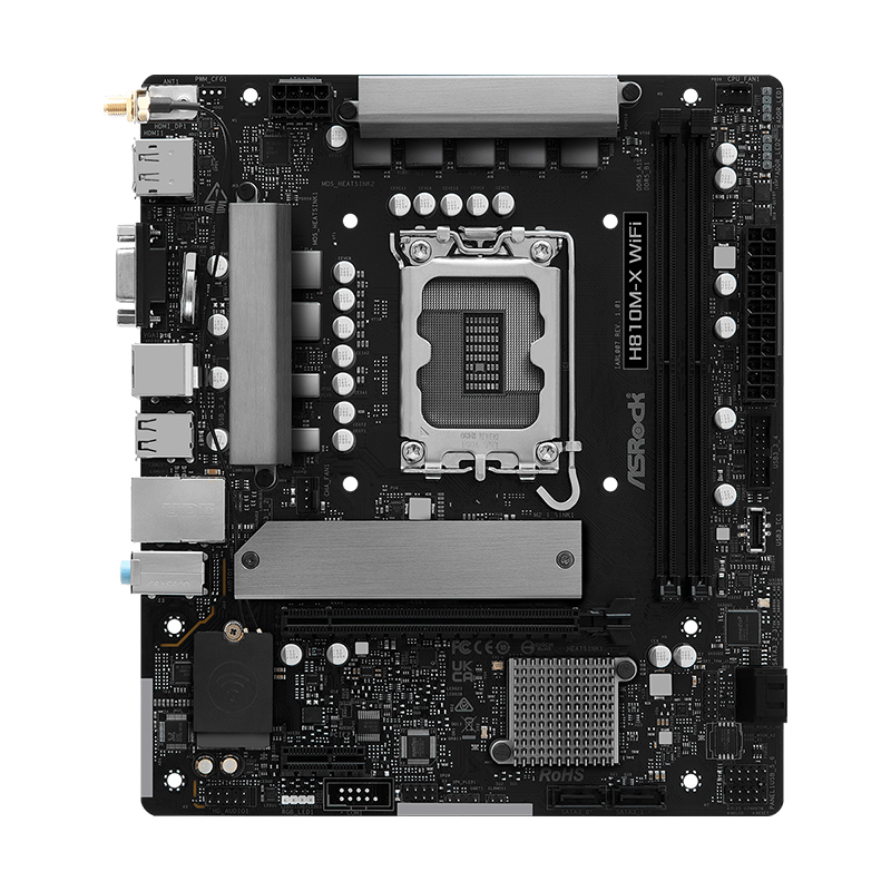 Placa madre ASRock H810M-X WiFi · LGA 1851 · DDR5 · Micro ATX