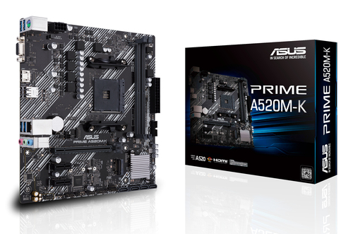 Placa madre ASUS Prime A520M-K · AM4 · DDR4 · Micro ATX