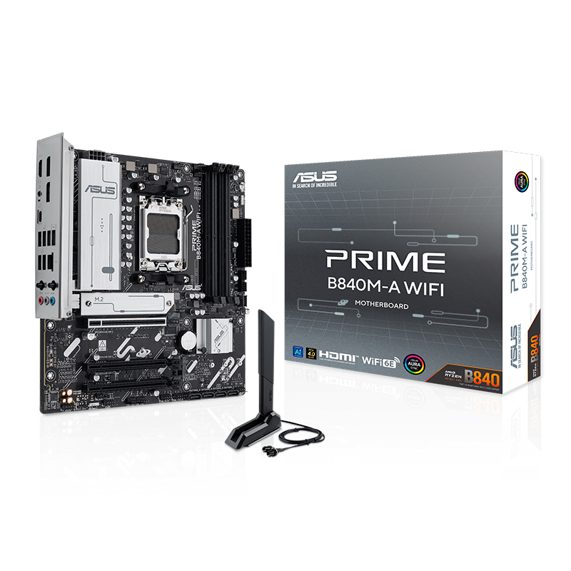 Placa madre ASUS Prime B840M-A WiFi · AM5 · DDR5 · Micro ATX