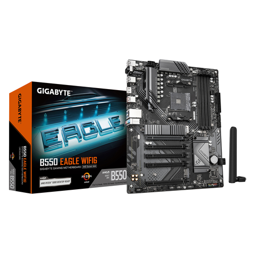 Placa madre Gigabyte B550 Eagle WiFi 6 · AM4 · DDR4 · ATX