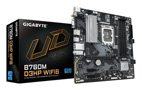 Placa madre Gigabyte B760M D3HP WiFi 6 · LGA1700 · DDR5 · Micro ATX