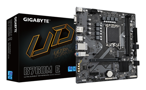 Placa madre Gigabyte B760M E · LGA1700 · DDR5 · Micro ATX