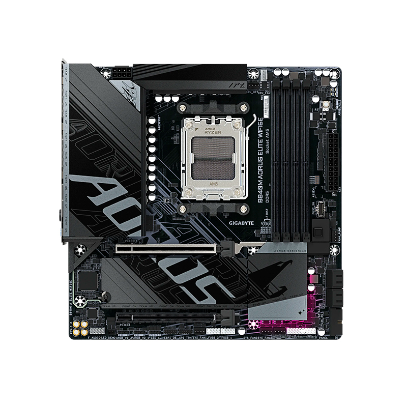 Placa madre Gigabyte B840M Aorus Elite WiFi 6E · AM5 · DDR5 · Micro ATX