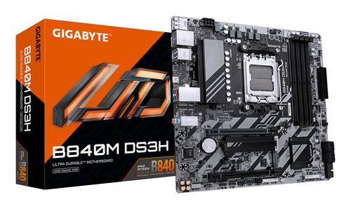 Placa madre Gigabyte B840M DS3H · AM5 · DDR5 · Micro ATX