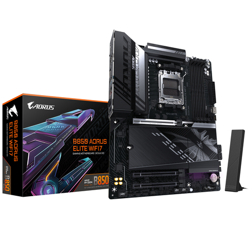 Placa madre Gigabyte B850 Aorus Elite WiFi 7 · AM5 · DDR5 · ATX