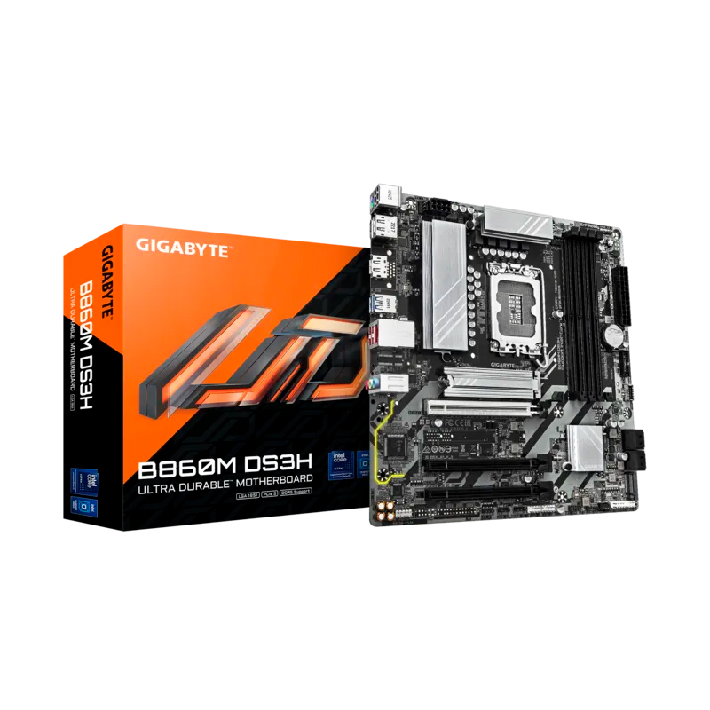 Placa madre Gigabyte B860M DS3H · LGA 1851 · DDR5 · Micro ATX