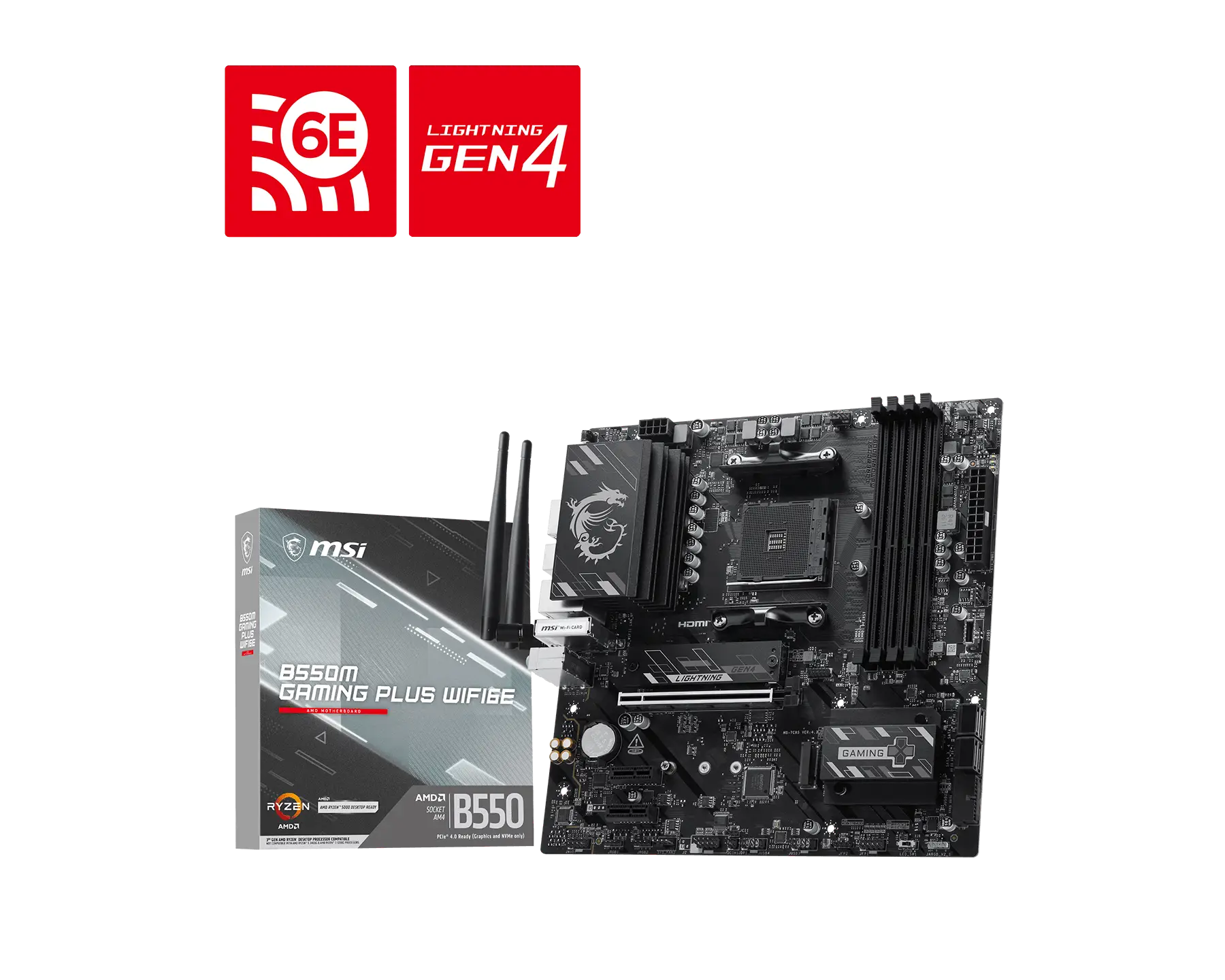 Placa madre MSI B550M Gaming Plus WiFi 6E