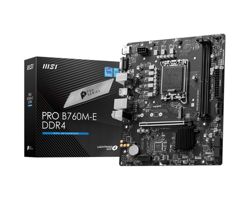 Placa madre MSI PRO B760M-E DDR4 · LGA1700 · Micro ATX