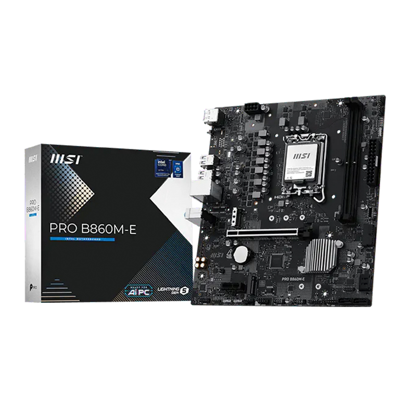 Placa madre MSI PRO B860M-E · LGA1851 · DDR5 · mATX