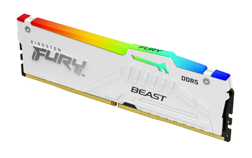 Memoria RAM Kingston Fury Beast RGB · 16 GB · DDR5 5200 MT/s · blanco