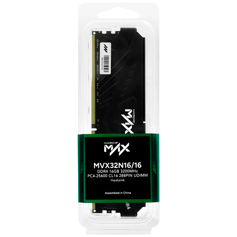 Memoria RAM Macrovip Max · 16 GB · DDR4 3200 MHz · CL16