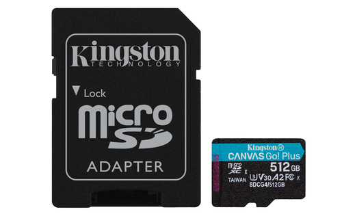 Tarjeta microSD Kingston Canvas Go! Plus · 512 GB