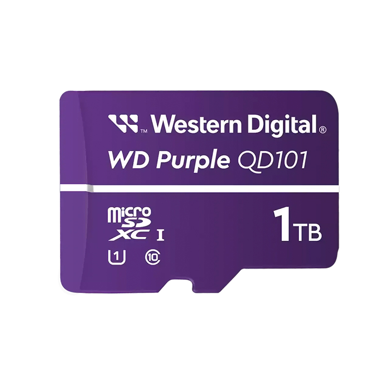 Tarjeta microSD WD Purple SC QD101 · 1 TB · microSDXC · Videovigilancia