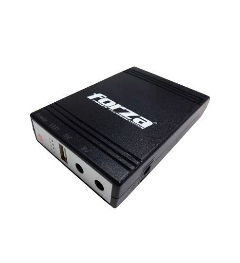 Mini UPS portátil Forza DC-140USB · 14W · 5/9/12V · USB