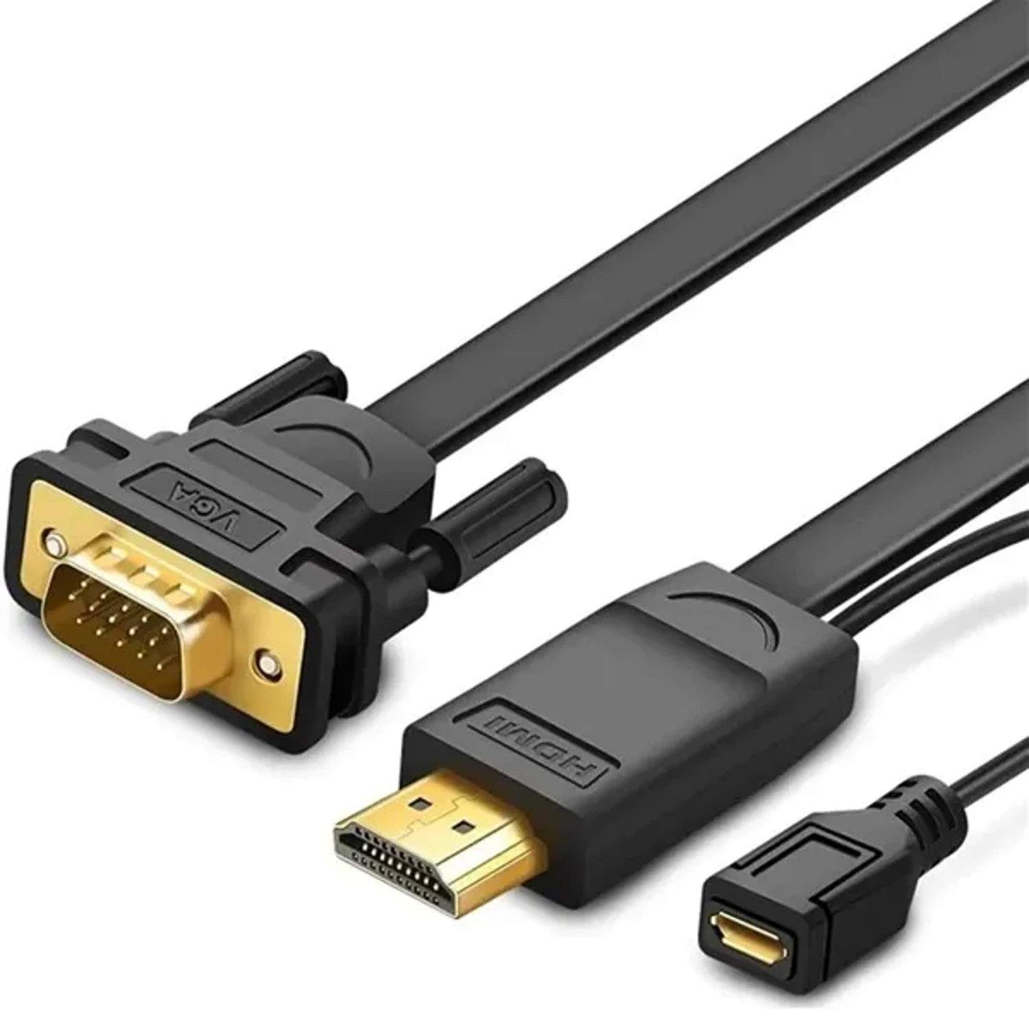 MM101 - CABLE ADAPTADOR HDMI MACHO A VGA MACHO 1.5 MTS - NEGRO