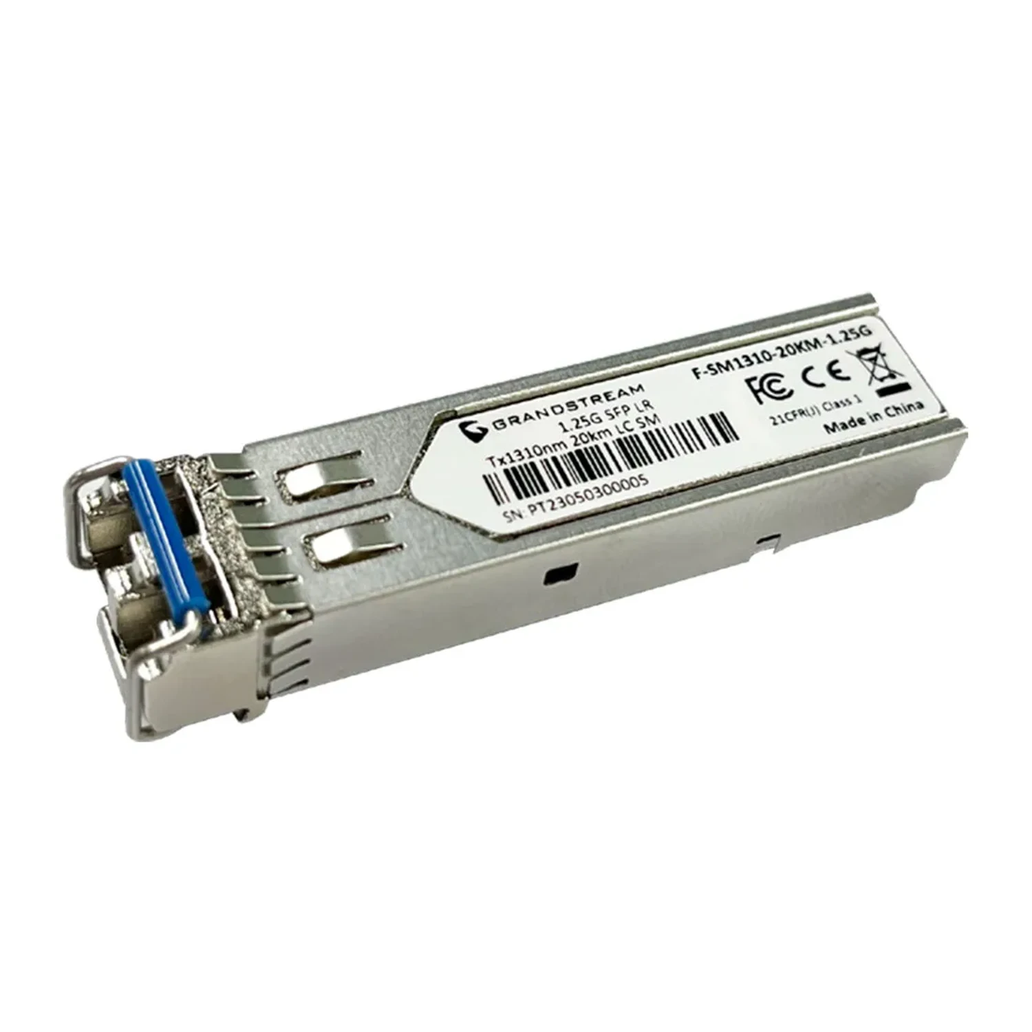 Módulo de fibra óptica mono-modo, 1310nm de longitud de onda, alcance de 20 kilómetros y desempeño de 1.25Gbps.