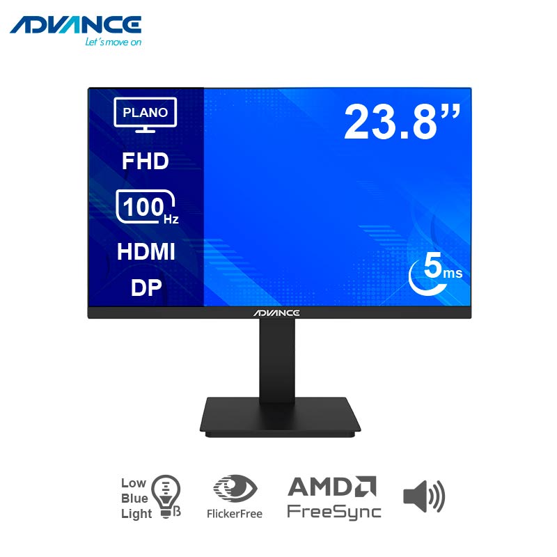 Monitor Advance ADV-2450S 23.8" · Full HD IPS · 100 Hz · Pivotante · Parlantes