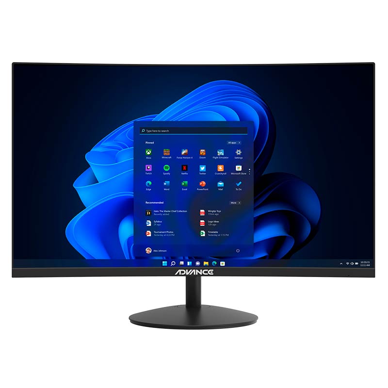 Monitor curvo Advance ADV-2750S 27" · Full HD VA · 75 Hz · 5 ms