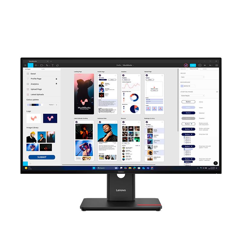 Monitor Lenovo ThinkVision T32UD-40 · UHD 3840 x 2160 IPS · USB-C · RJ45