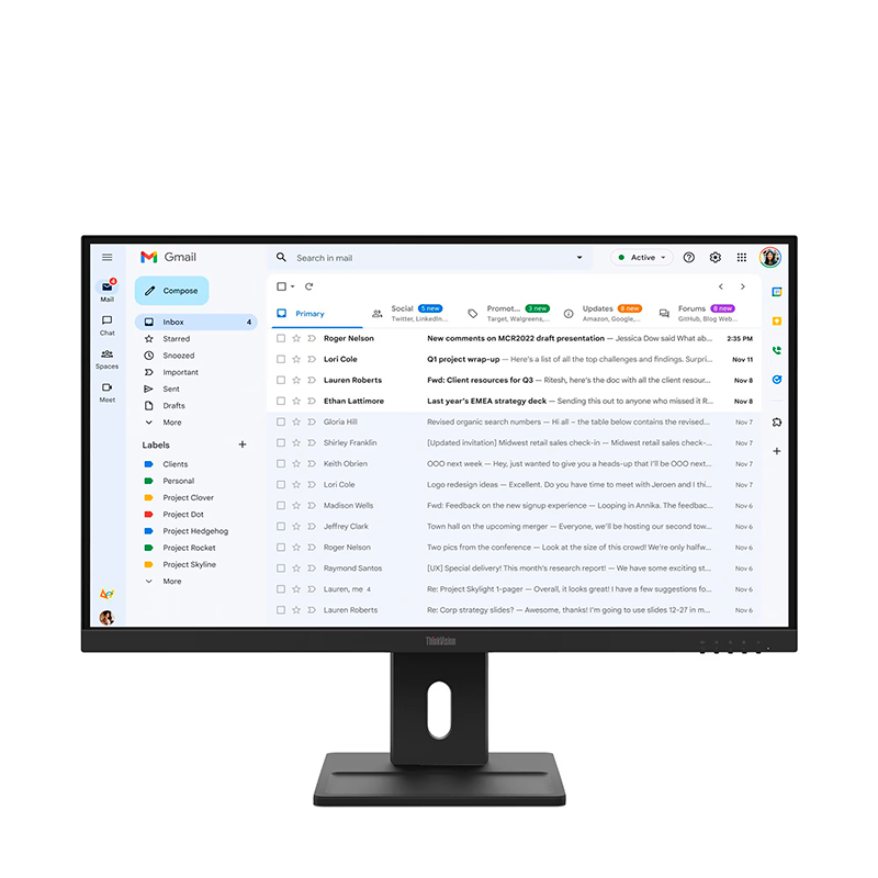 Monitor Lenovo ThinkVision E27-40 27" · Full HD IPS · 100 Hz · Parlantes