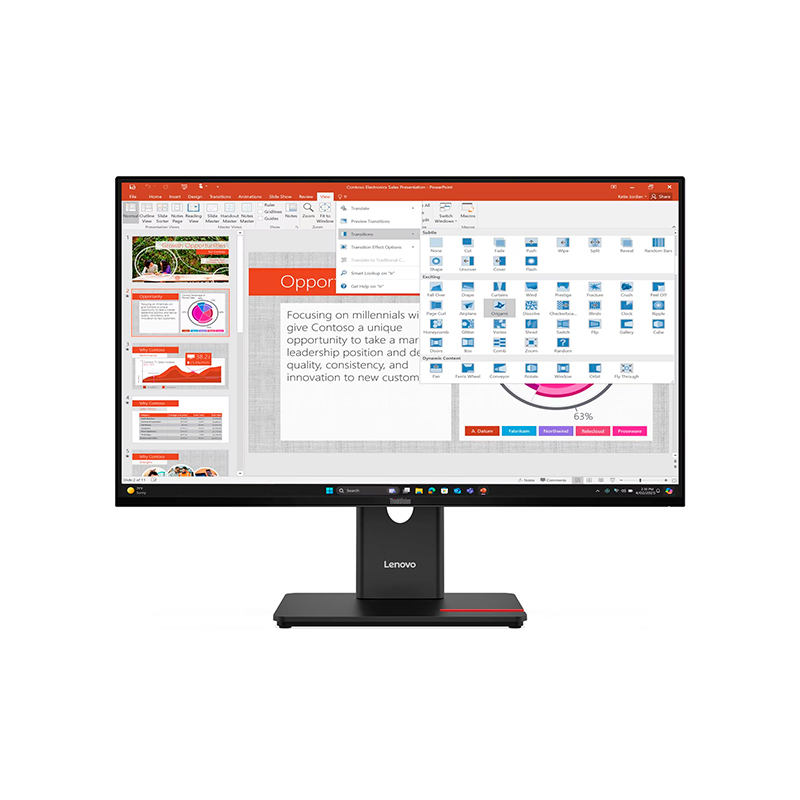 Monitor Lenovo ThinkVision T27-40 27" · Full HD IPS · 120 Hz · USB-C