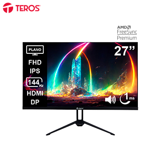 Monitor Teros TE-2714S 27" · Full HD IPS · 144 Hz · 1 ms · Parlantes