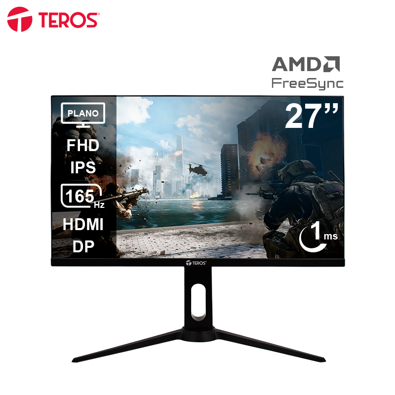 Monitor gamer Teros TE-2752G 27" · Full HD IPS · 165 Hz · 1 ms