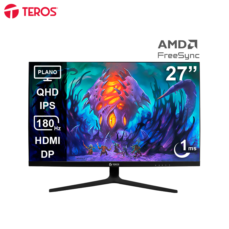 Monitor gamer Teros TE-2769G 27" · QHD IPS · 180 Hz · 1 ms