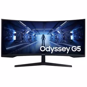 Monitor gaming LCD Samsung Odyssey G5 C34G55TWWN 34" Clase UW-QHD Pantalla curva · 21:9 · Negro · 86.4cm (34") Viewable