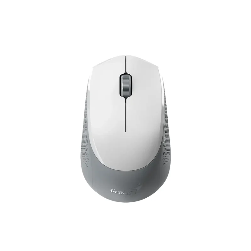 Mouse Genius dual inalámbrico/Bluetooth NX-8000S Bluetooth Blueeye silencioso ergonómico · Blanco/gris